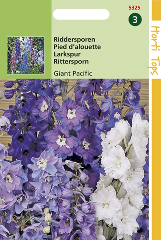 Ridderspoor Giant Pacific (Delphinium cultorum) 200 zaden
